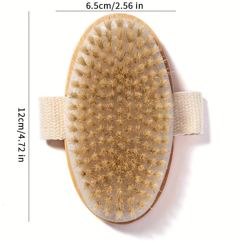 Natural Bristle Body Brush – Wet & Dry Spa Care Tool