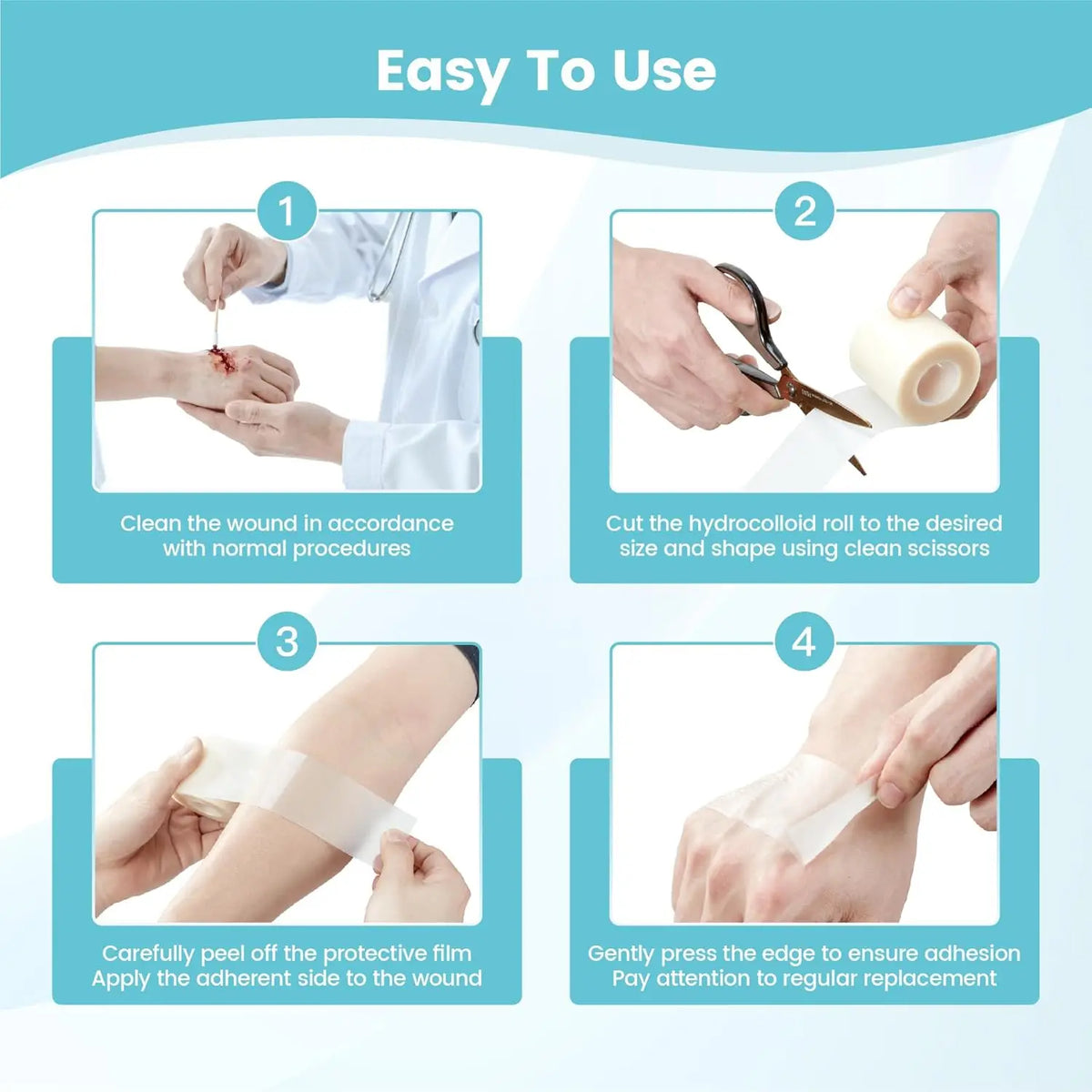 Hydrocolloid Care Roll – Cut-to-Size Protective Dressing