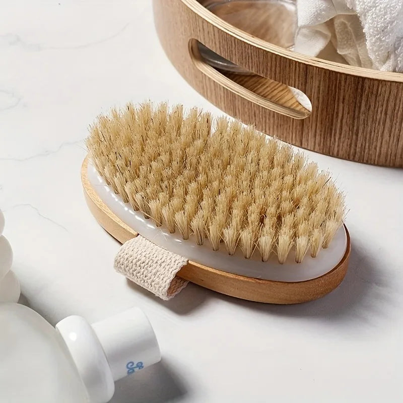 Natural Bristle Body Brush – Wet & Dry Spa Care Tool