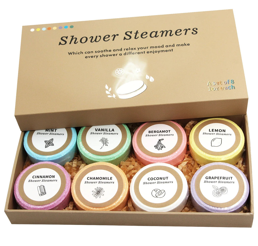 Aromatherapy Shower Steamers – 8-Piece Home Spa Collection