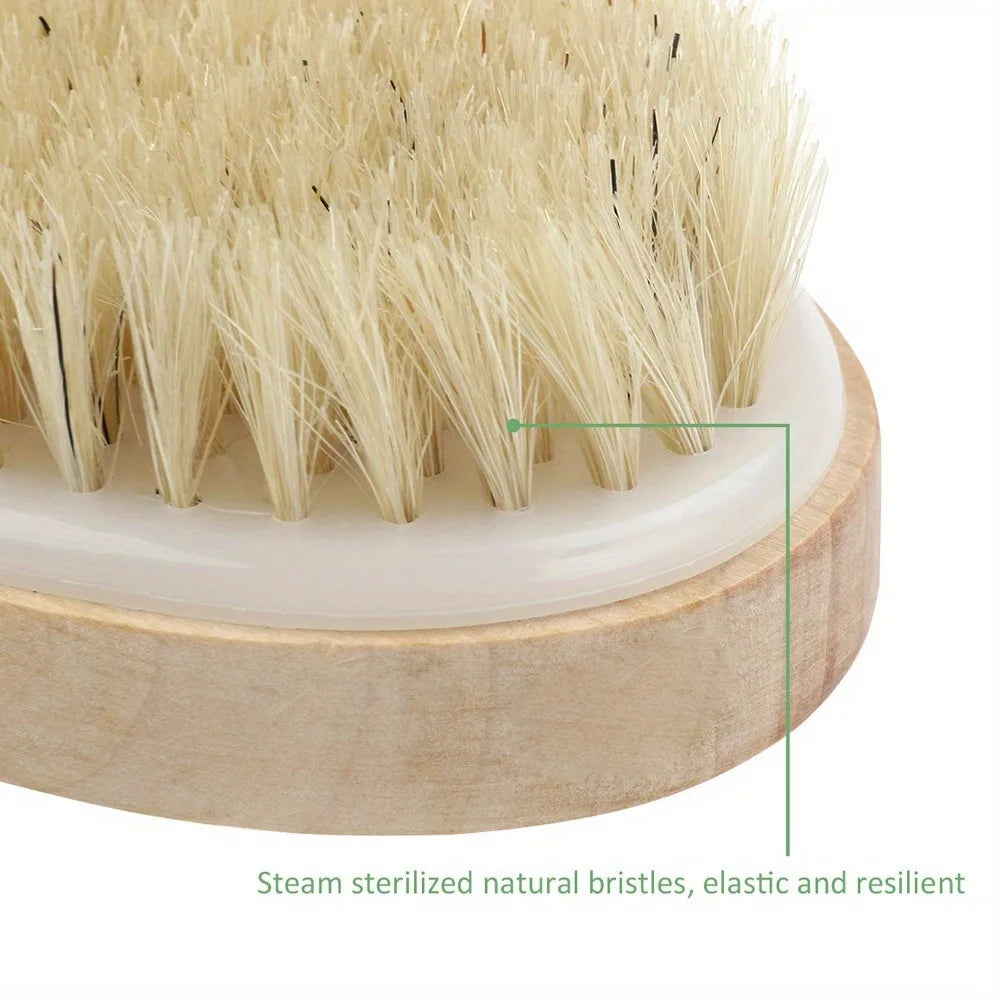 Natural Bristle Body Brush – Wet & Dry Spa Care Tool