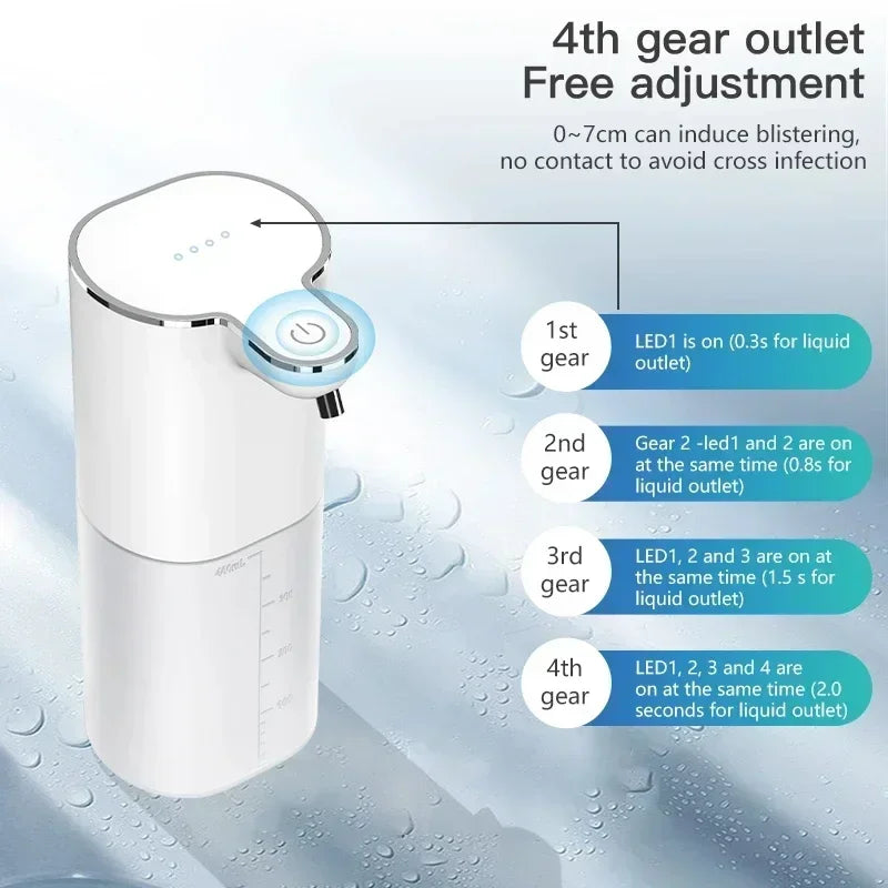 Touchless Foaming Soap Dispenser – Rechargeable 4-Level Design