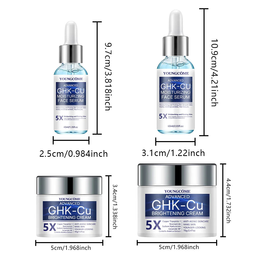 Creme e Sérum com Peptídeo de Cobre GHK-Cu – Duo Firmador e Hidratante.